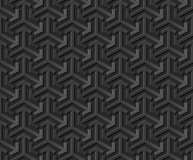 Sorunsuz 3d karanlık kağıt sanat arka plan 455 geometri ok üçgeni çapraz kesim