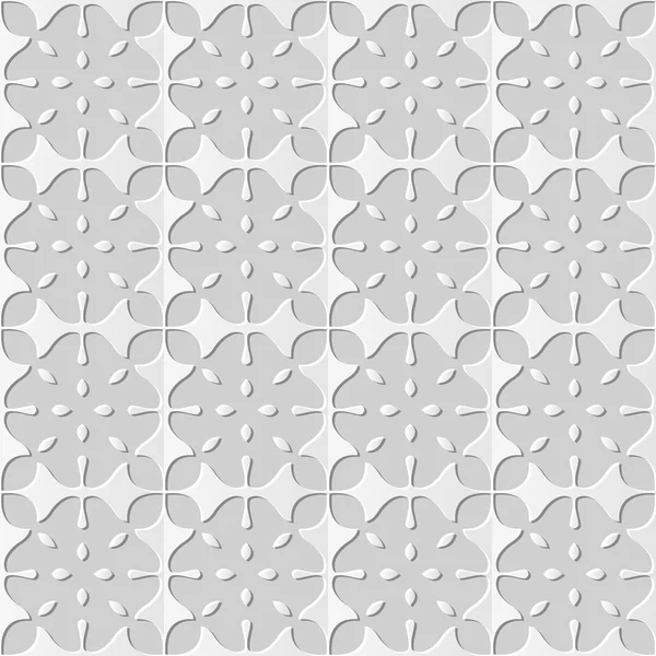 Varrat nélküli 3D-s fehér papír vágott művészeti 383 átvilágítás cross geometria — Stock Vector
