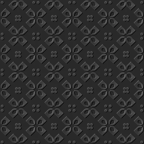 Бесшовная 3D темной бумаги вырезать художественный фон 436 винтажный перекрестный раунд проверки — стоковый вектор