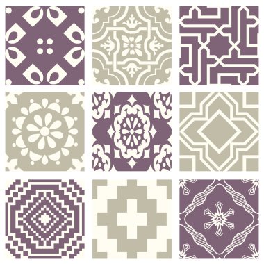 Klasik vintage zarif Menekşe sorunsuz soyut Model 41