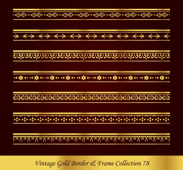 Kolekcja Vintage Border złota rama wektor 78 — Wektor stockowy