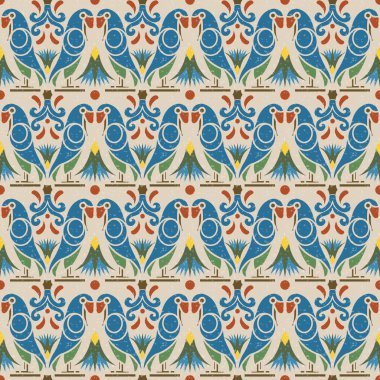 Hayvan kuş parrot çiçek antika sorunsuz arka plan görüntü