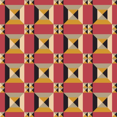 Antika sorunsuz arka plan görüntüsü vintage geometri kare kontrol kaleydoskop