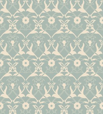 Antika sorunsuz arka plan 492 çapraz yuvarlak doğa asma Bahçe çiçek