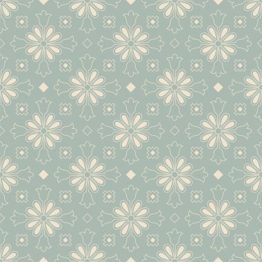 Antika sorunsuz arka plan 509 vintage çapraz çiçek çiçek Dürbünü