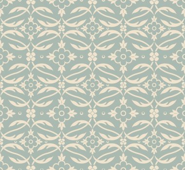 Antika sorunsuz arka plan 525 vintage Bahçe Pembe çiçek eğrisi yaprak asma çapraz