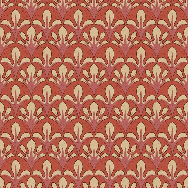 Antike nahtlose Hintergrundbild von Vintage Purpur Kurve Natur Blatt Kreuz — Stockvektor