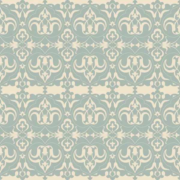 Antika sorunsuz arka plan 449 zarif ışık yeşil eğrisi sarmal çiçek çiçek Dürbünü