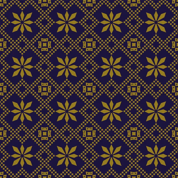 Antike nahtlose Hintergrund 451 Geometrie überprüfen Kreuz quadratische Raute Blume — Stockvektor