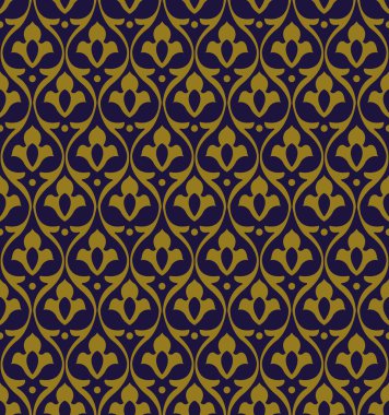 Antika sorunsuz arka plan 519 vintage eğrisi çiçek yuvarlak