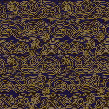 Antika sorunsuz arka plan 534 vintage oryantal Çince bulut deseni