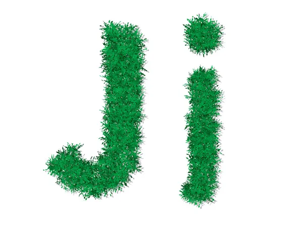 Herbe verte vectorielle lettre alphabet majuscule et minuscule . — Image vectorielle