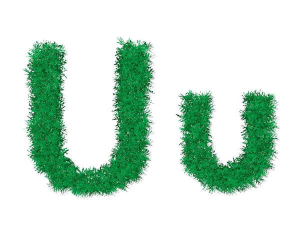 Vector green grass uppercase and lowercase alphabet letter. — Διανυσματικό Αρχείο