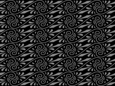 Antika sorunsuz arka plan 423 Aborijin sarmal asma çiçek çapraz