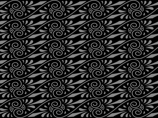 Antike nahtlose Hintergrund 423 Aborigine Spirale Kreuz Reben Blume — Stockvektor