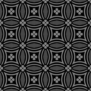 Antika sorunsuz arka plan 440 eğrisi yuvarlak çapraz çizgi çiçek