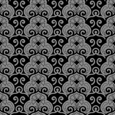 Sorunsuz arka plan 463 oryantal Çince sarmal eğri çiçek yaprak antika