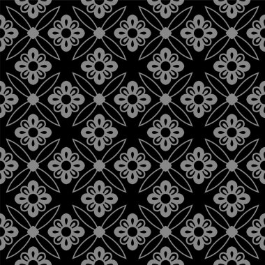 Antika sorunsuz arka plan 514 vintage çapraz yuvarlak çiçek