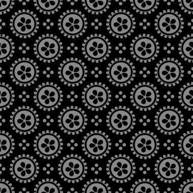 Antika sorunsuz arka plan 531 vintage yuvarlak çiçek