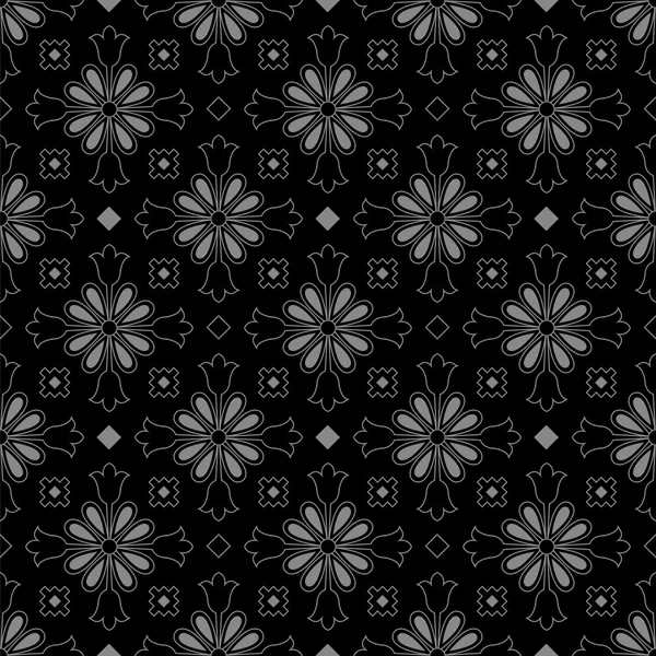 Antike nahtlose Hintergrund 509 Vintage Cross Blume Kaleidoskop — Stockvektor