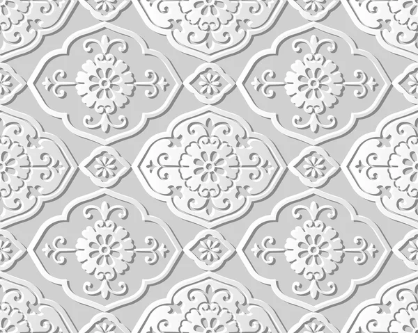 3D papper konst 515 orientaliska kurva spiral blomma Kalejdoskop — Stock vektor