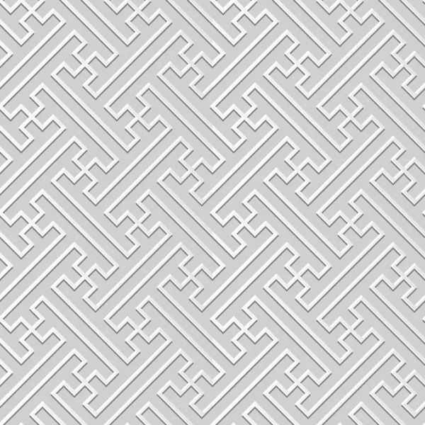 3D бумага искусства 518 Китайская геометрия спиральный крест tracery — стоковый вектор