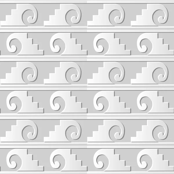 3D paper art 530 primitif spirale courbe échelle géométrie — Image vectorielle