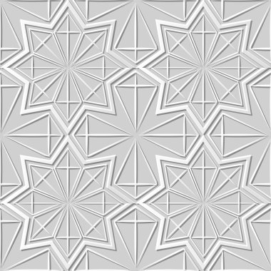 3D kağıt sanat 548 yıldız çokgen geometrisi çapraz çizgi