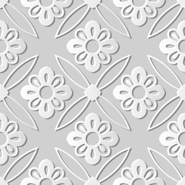 3D kağıt sanat 562 vintage çapraz yuvarlak çiçek