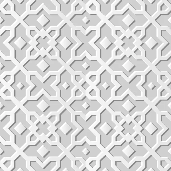 3D-s papír művészet 547 négyzetes csillag cross geometria Kaleidoszkóp — Stock Vector