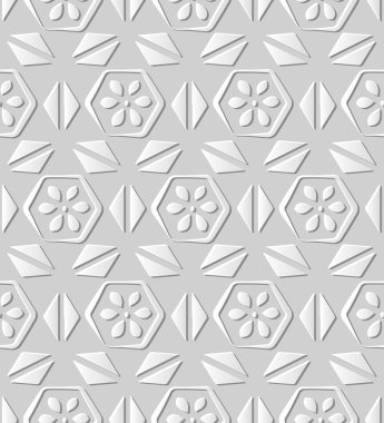 3D kağıt sanat 582 çokgen çapraz üçgen çiçek