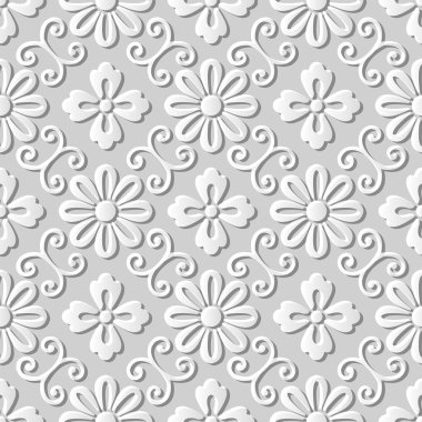 3D kağıt sanat 599 sarmal asma yuvarlak çiçek