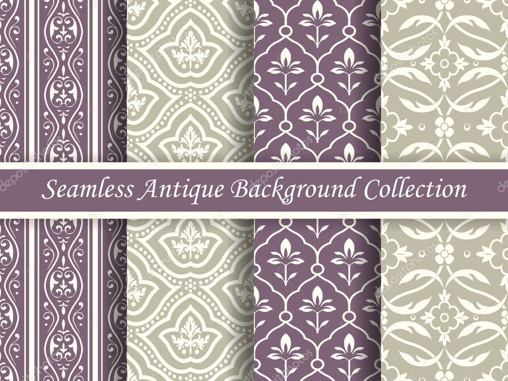 Antique seamless background collection_155