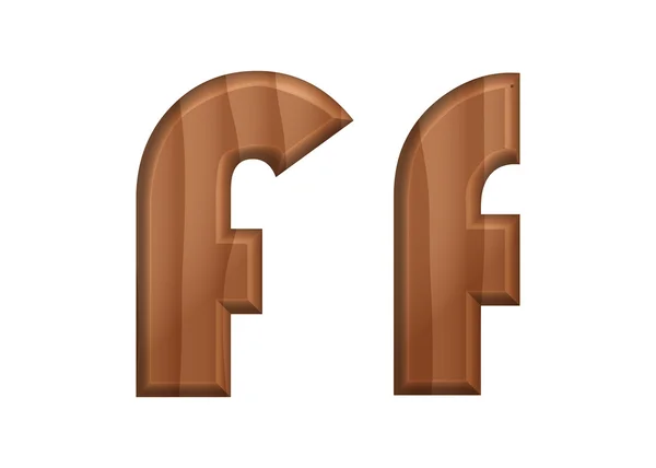 Natuur houten textuur lettertype-06 hoofdletters en kleine letters alfabet — Stockvector