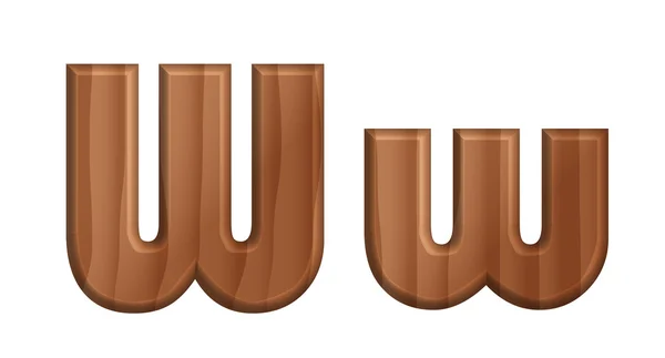 Doğa ahşap doku yazı tipi-23 büyük ve küçük harf alfabe — Stok Vektör