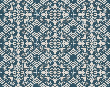 Sorunsuz arka plan 515 vintage eğrisi çiçek yaprak onay geometri çapraz yıpranmış