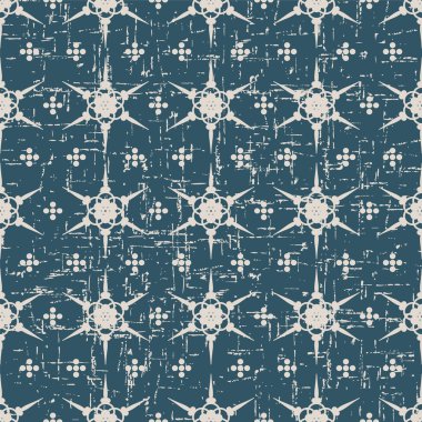 Sorunsuz arka plan 537 vintage işaret yuvarlak çiçek çapraz yıpranmış