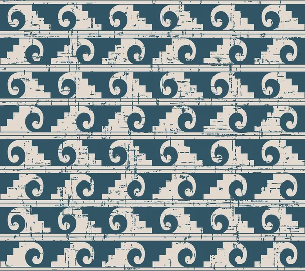Verschlissen nahtlosen Hintergrund 476 primitive Spiralkurvenleitergeometrie — Stockvektor