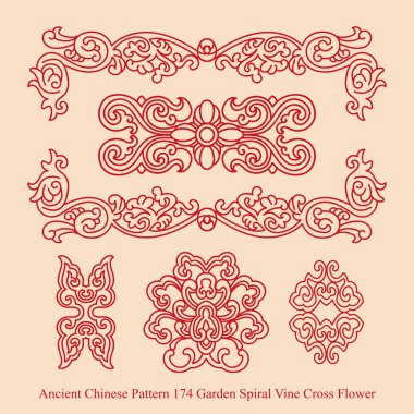 Bahçe sarmal asma Antik Çin desen çapraz çiçek