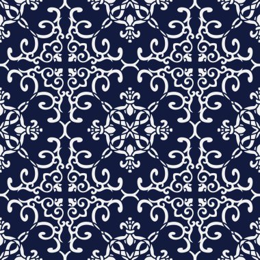 Kesintisiz mavi Japon arka plan eğrisi sarmal çapraz zinciri