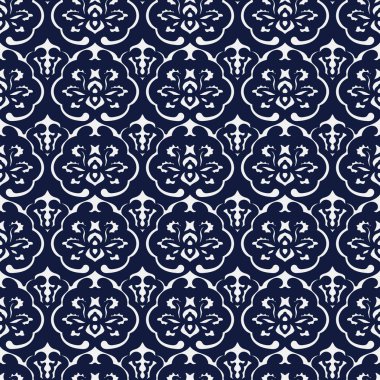 Kesintisiz mavi Japon arka plan eğrisi çapraz çerçeve çiçek