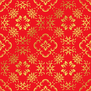 Sorunsuz altın Çin asma çiçek çapraz eğri arka plan