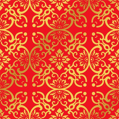 Sorunsuz altın Çince çapraz çerçeve çiçek yuvarlak eğri arka plan