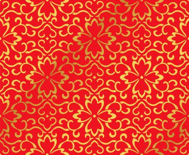 Sorunsuz altın Çince sarmal eğri asma çiçek arka plan