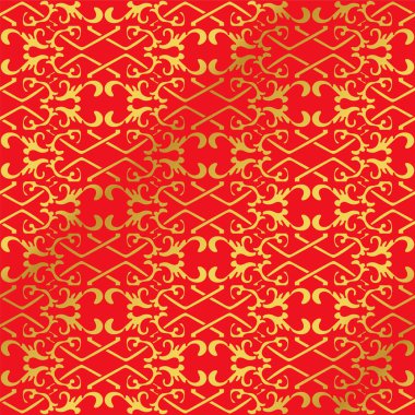 Sorunsuz altın Çince onay sarmal zinciri çapraz arka plan