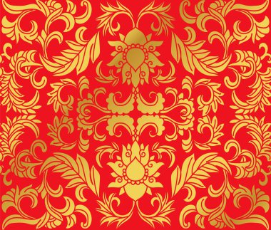 Sorunsuz altın Çin arka plan Botanik Bahçe çiçek asma yaprağı