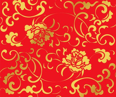 Sorunsuz altın Çin arka bahçesi sarmal asma çiçek