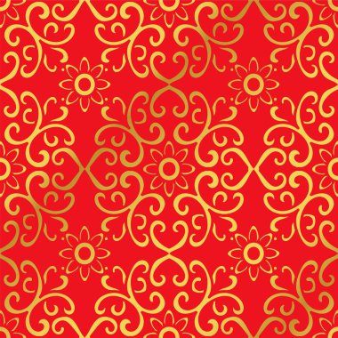 Sorunsuz altın Chinesebackground eğrisi çapraz sarmal çerçeve çiçek