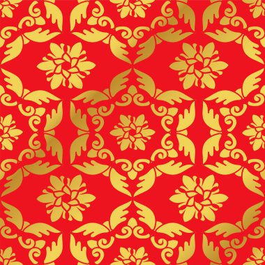 Sorunsuz altın Çin arka plan tüy çokgen sarmal çapraz çiçek