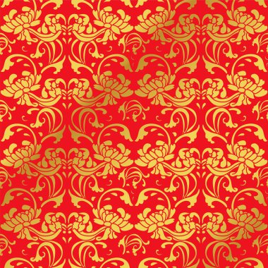 Sorunsuz altın Çin arka bahçesi sarmal eğri çiçek asma